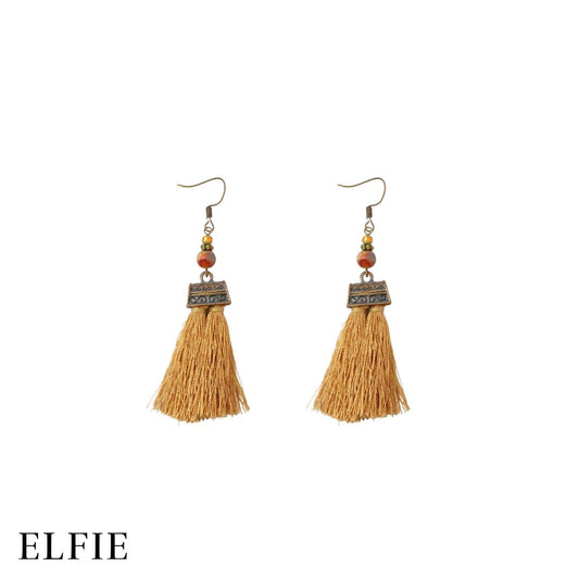 Vintage Brown Tassel Earring