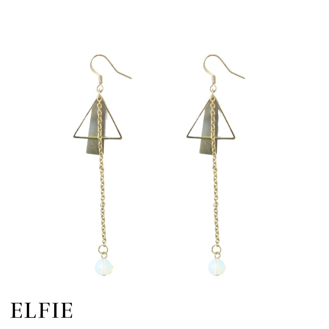 Geometric Gemstone Earring