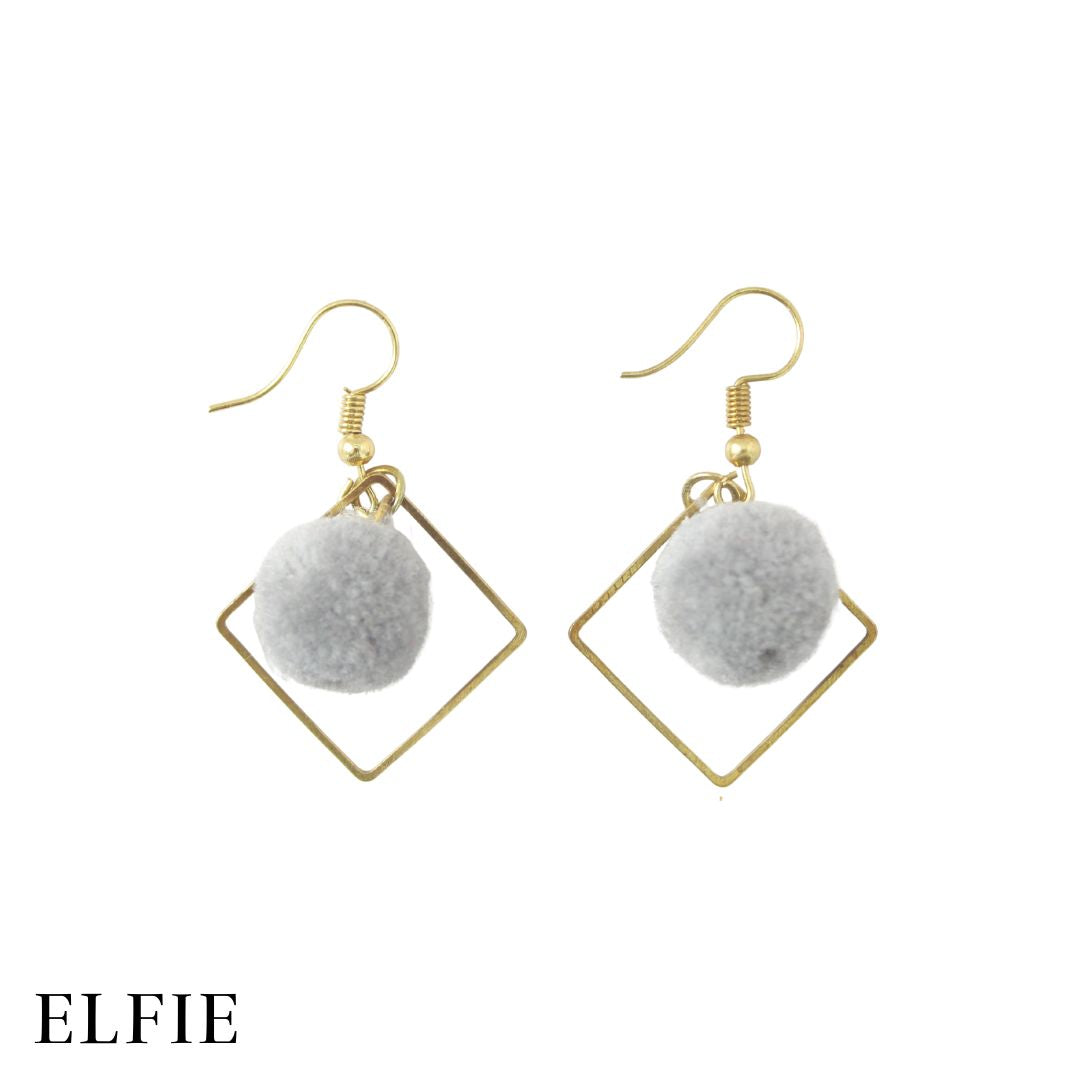 Geometric Furball Earring