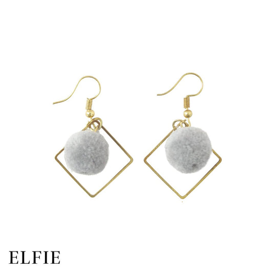 Geometric Furball Earring