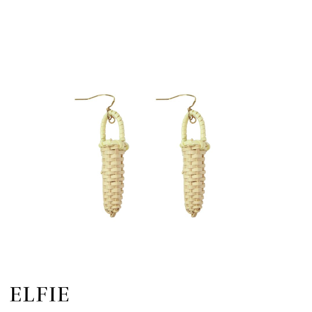Rattan Basket Earring
