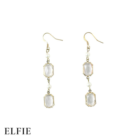 Square Crystal Drop Earring