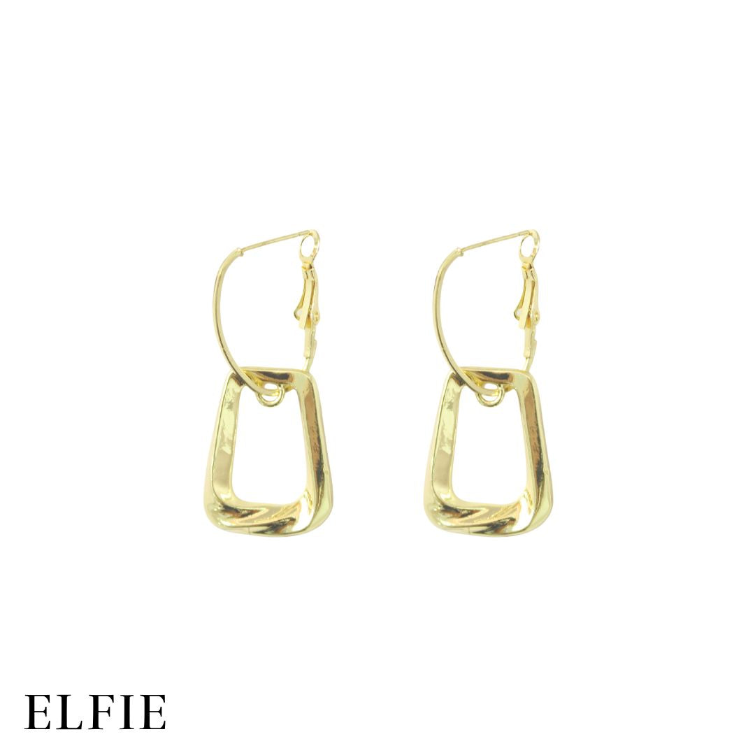 Geo Link Drop Earring