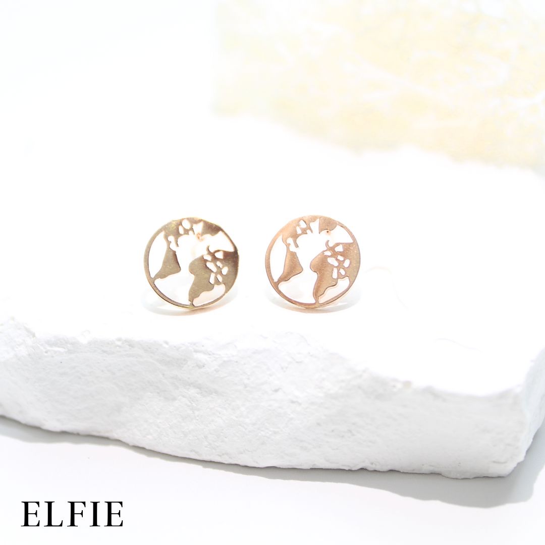 Rose Gold Titanium Stud Earring