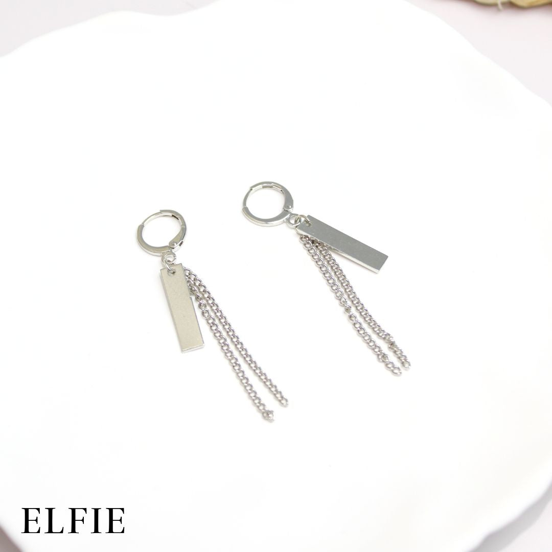 Masculine Chain Drop Earring