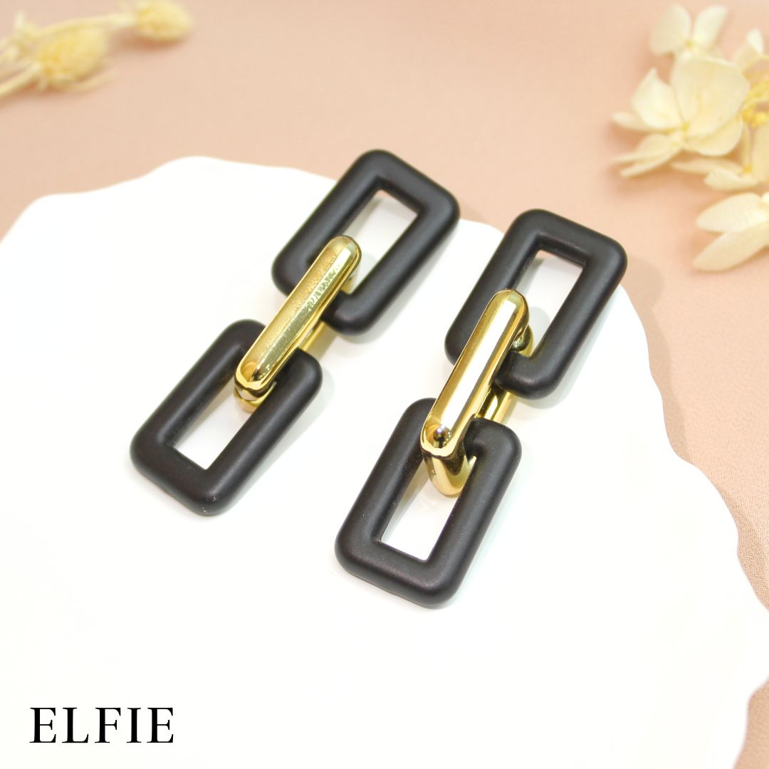 Joined Drop Stud Earring