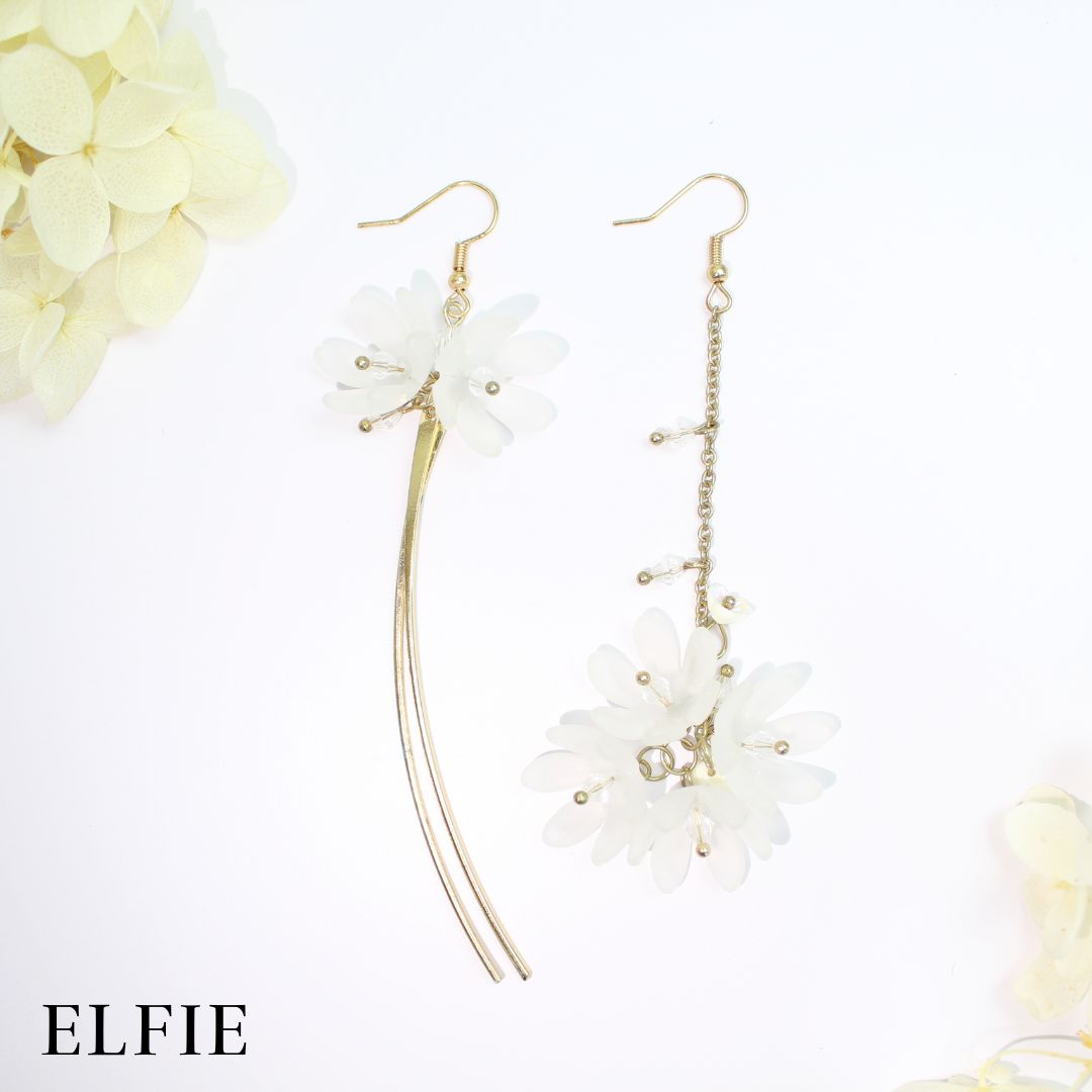 Frosted Flower Earring