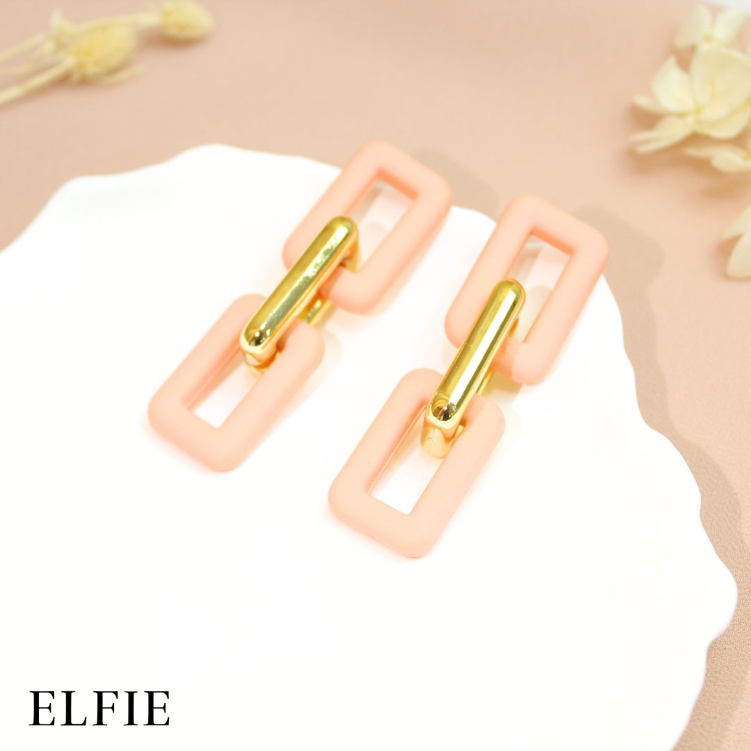 Joined Drop Stud Earring