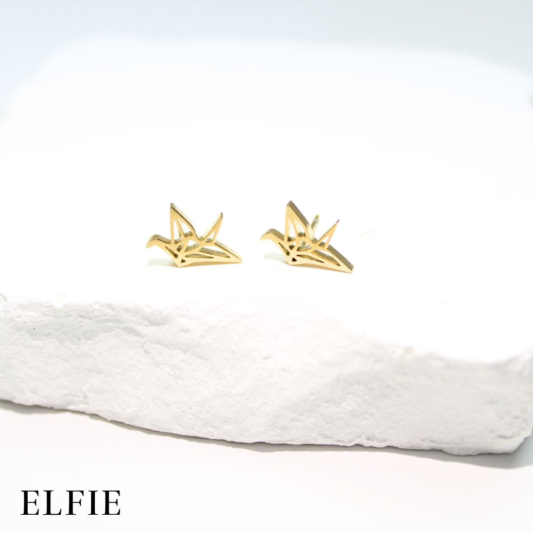 Golden Titanium Stud Earring