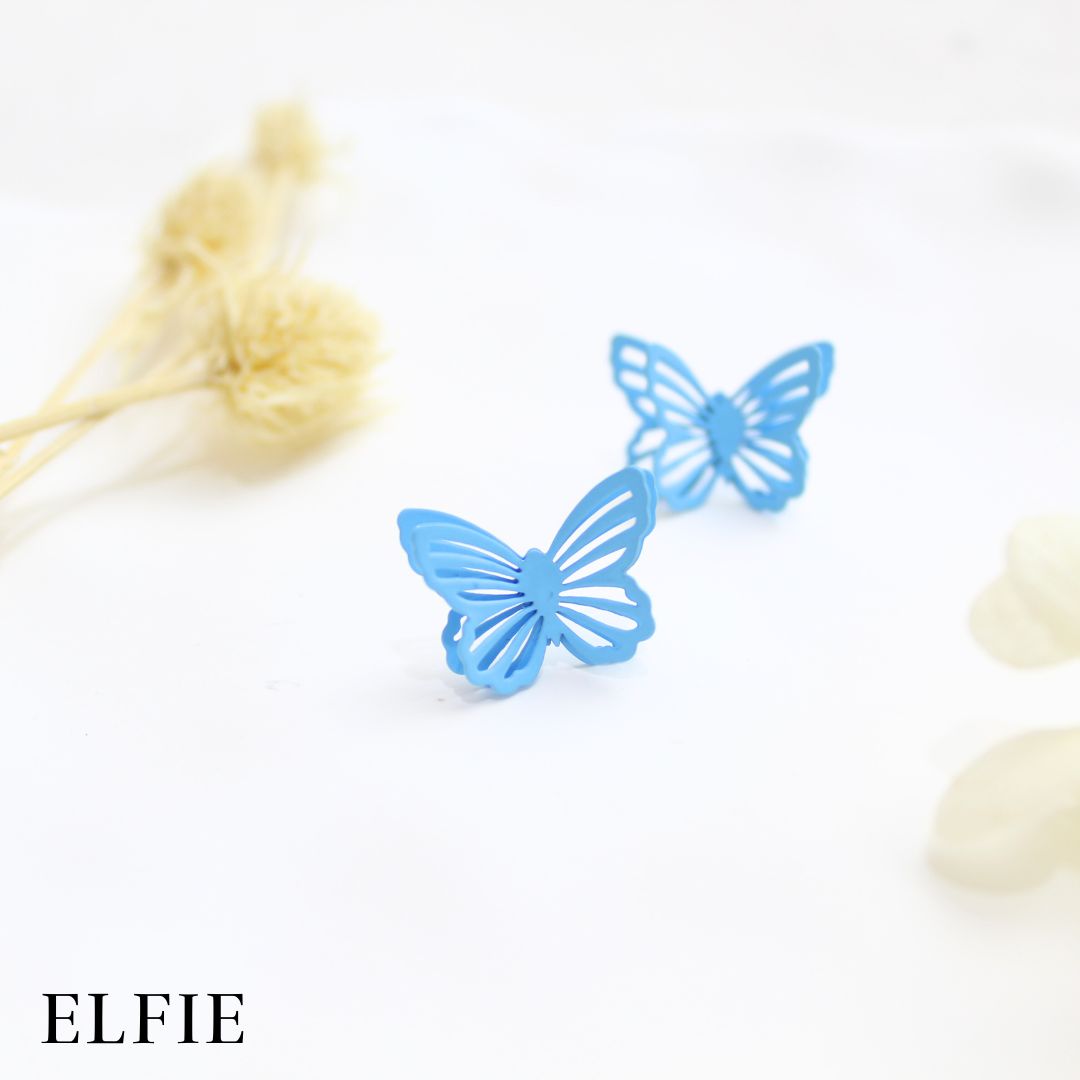 Butterfly Matte Stud Earring
