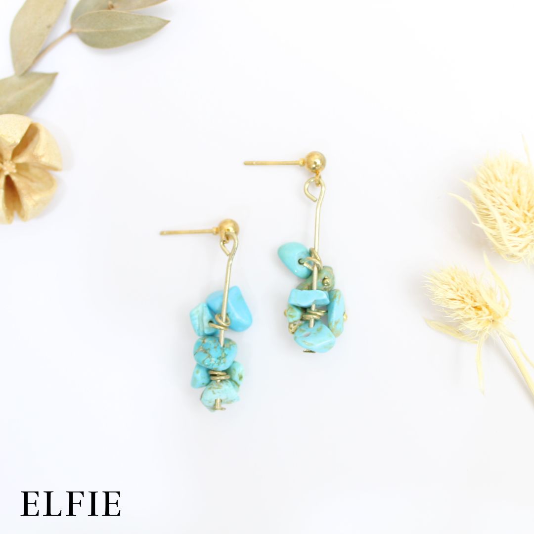 Green Turquoise Dangle Earring