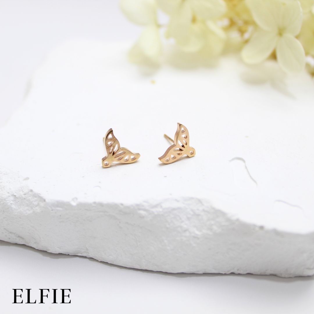Rose Gold Titanium Stud Earring