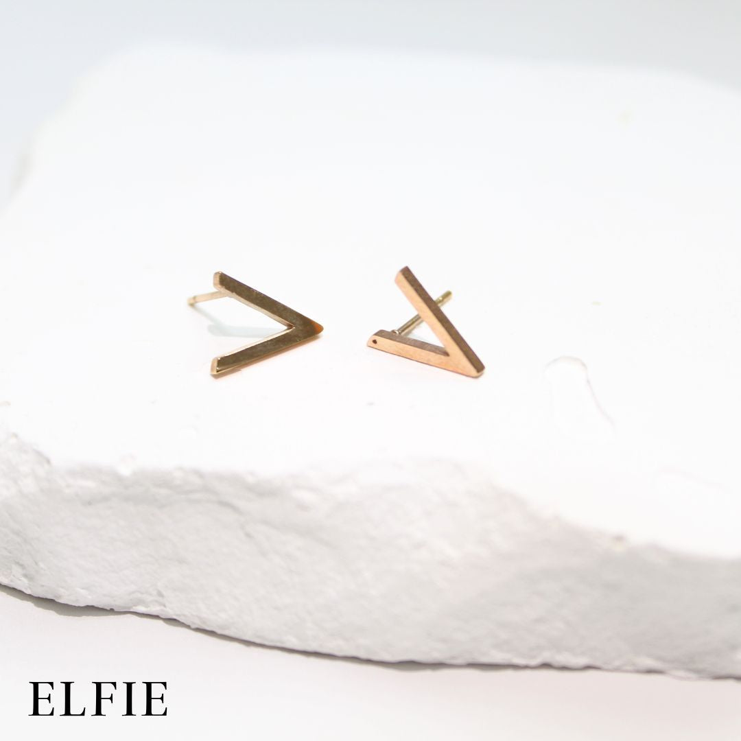 Rose Gold Titanium Stud Earring
