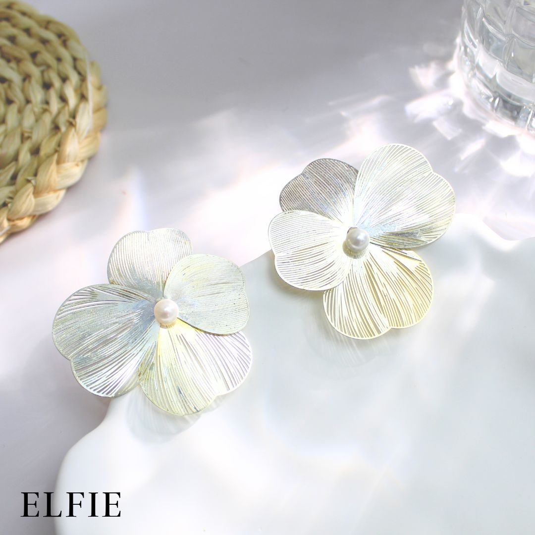 Big Floral Stud Earring