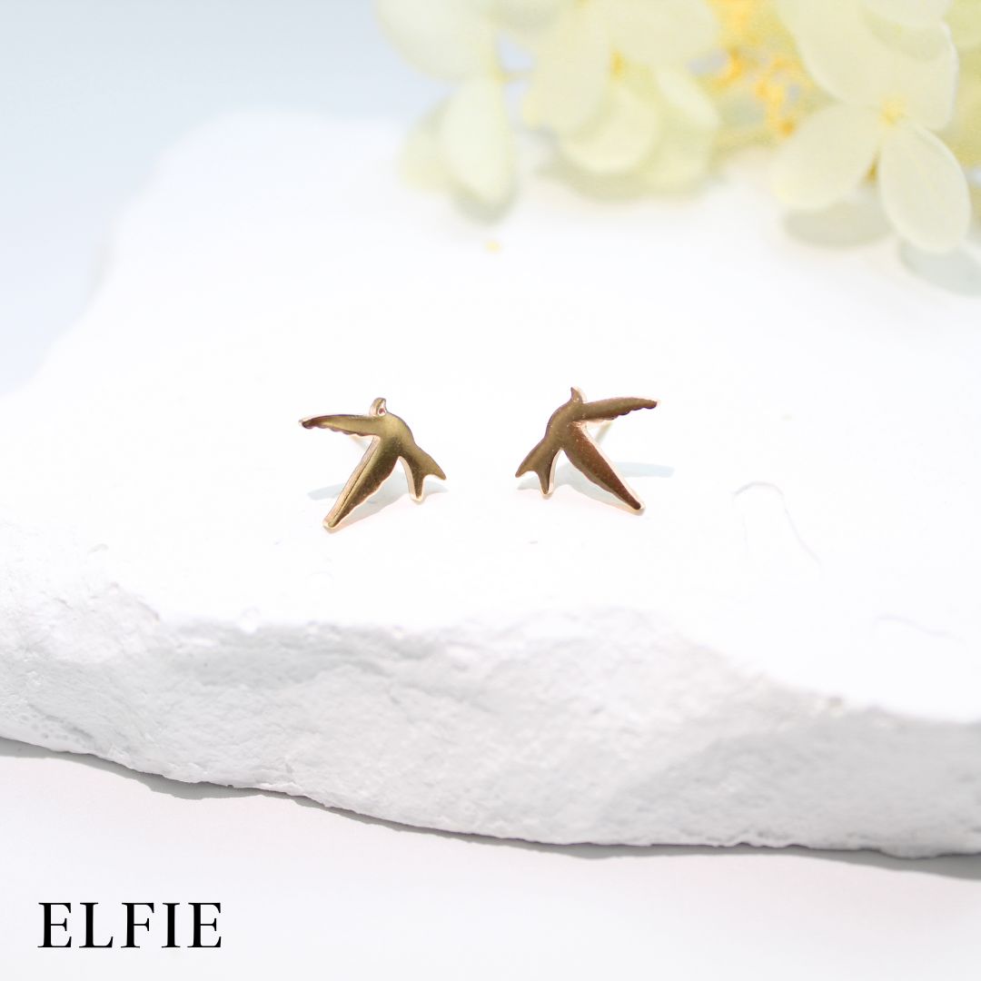 Rose Gold Titanium Stud Earring