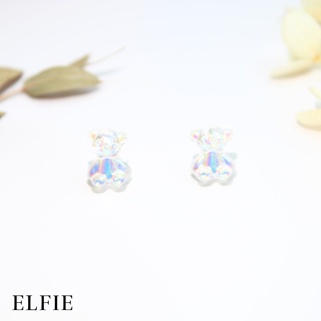 White Gummy Bear Stud Earring