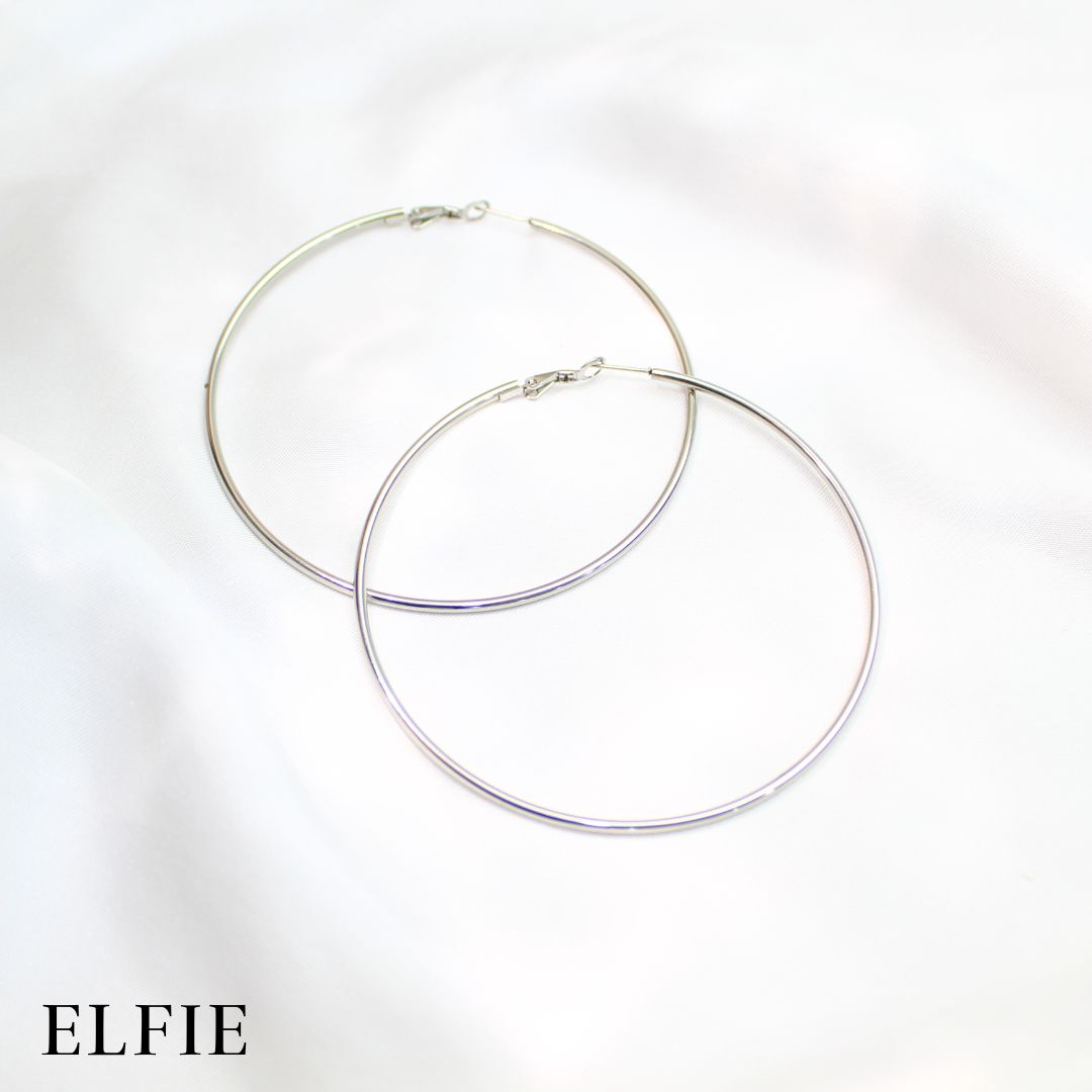 Large Solid Hoop Earring