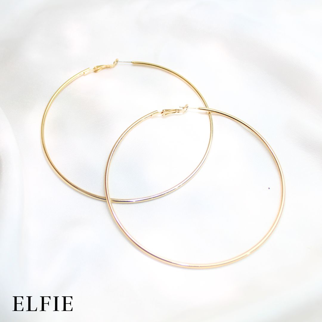 Large Solid Hoop Earring