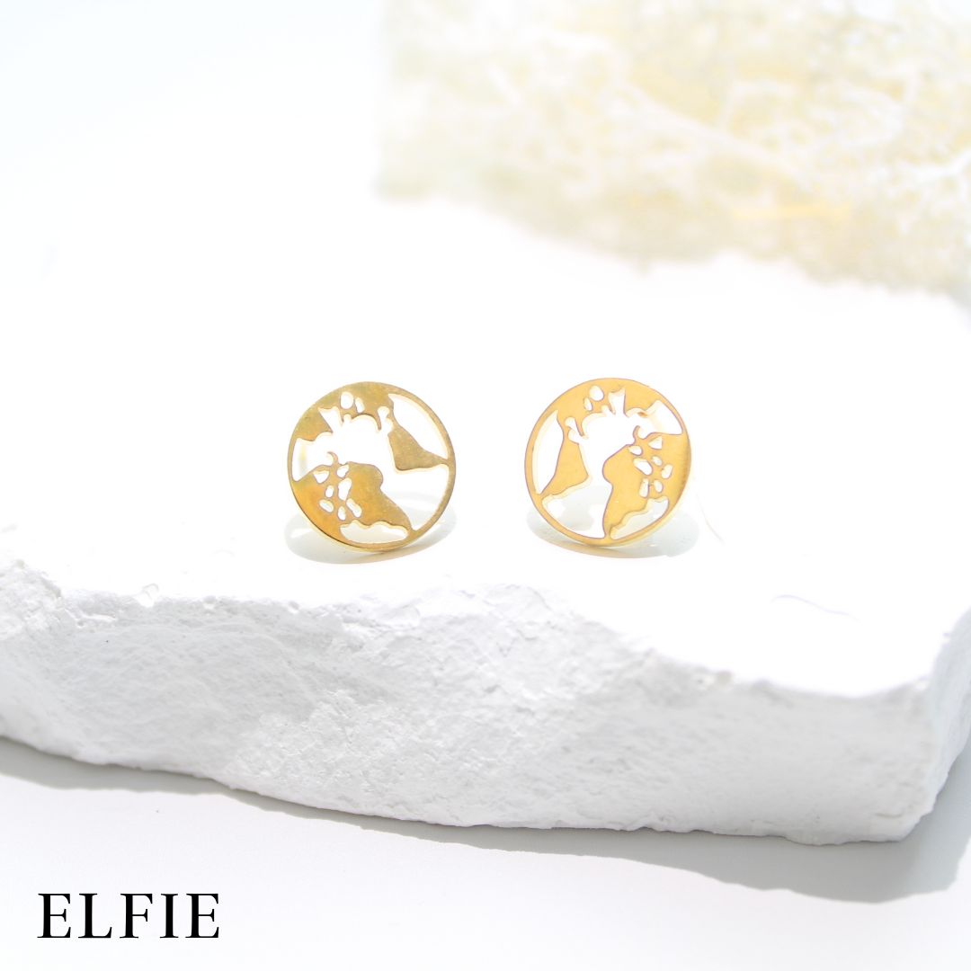 Golden Titanium Stud Earring