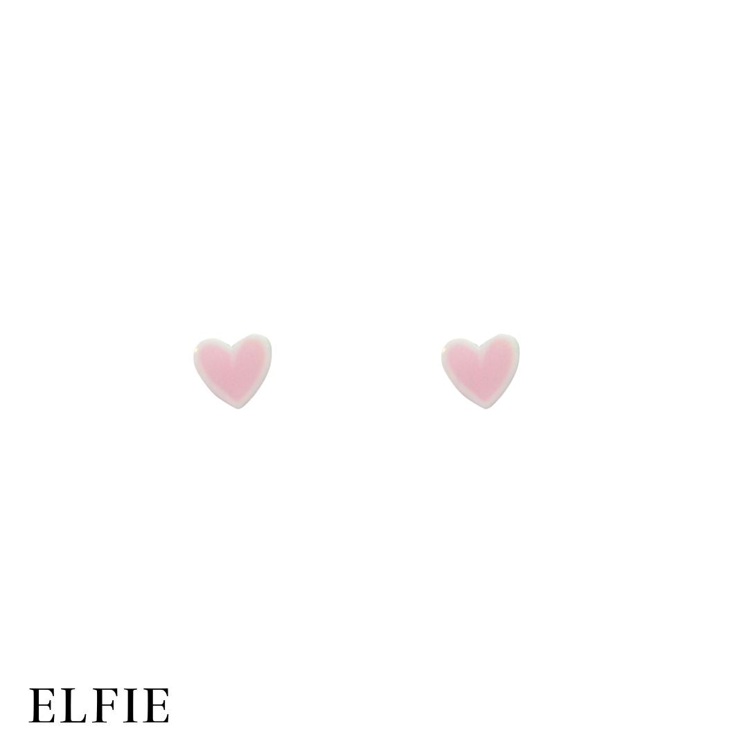 Pink Heart Stud Earring