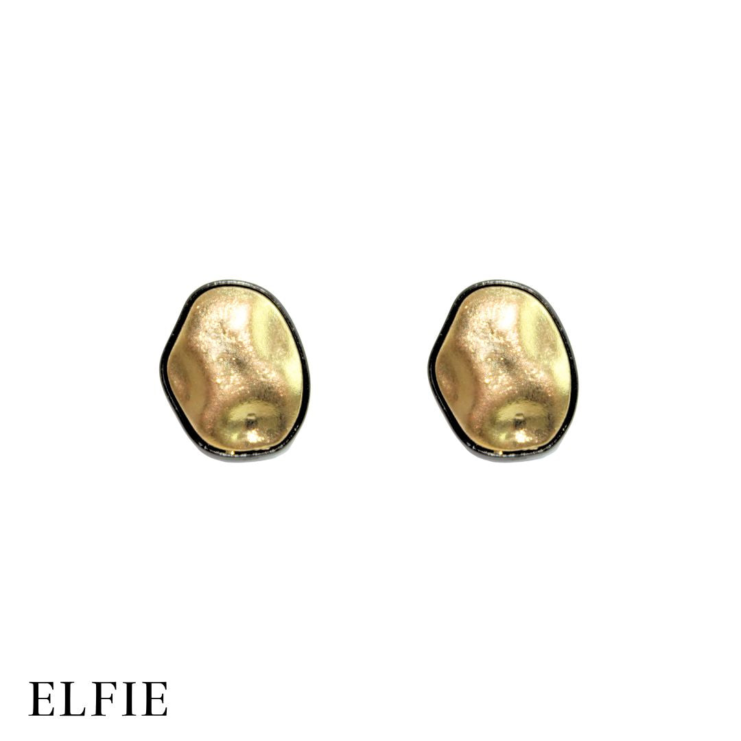 Golden Stone Design Stud Earring