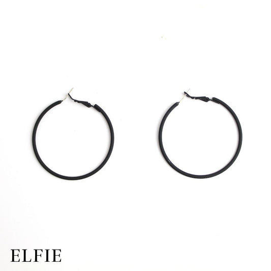Black Hoop Earring
