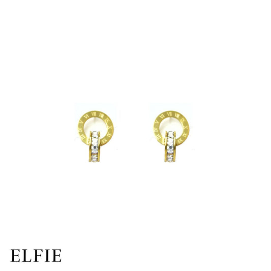 Golden Titanium Stud Earring