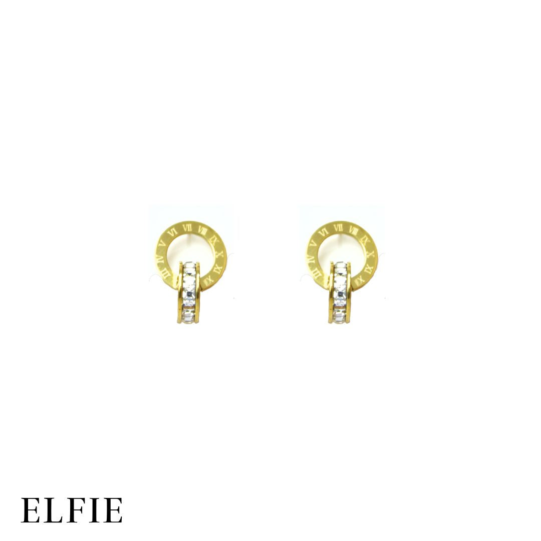 Golden Titanium Stud Earring