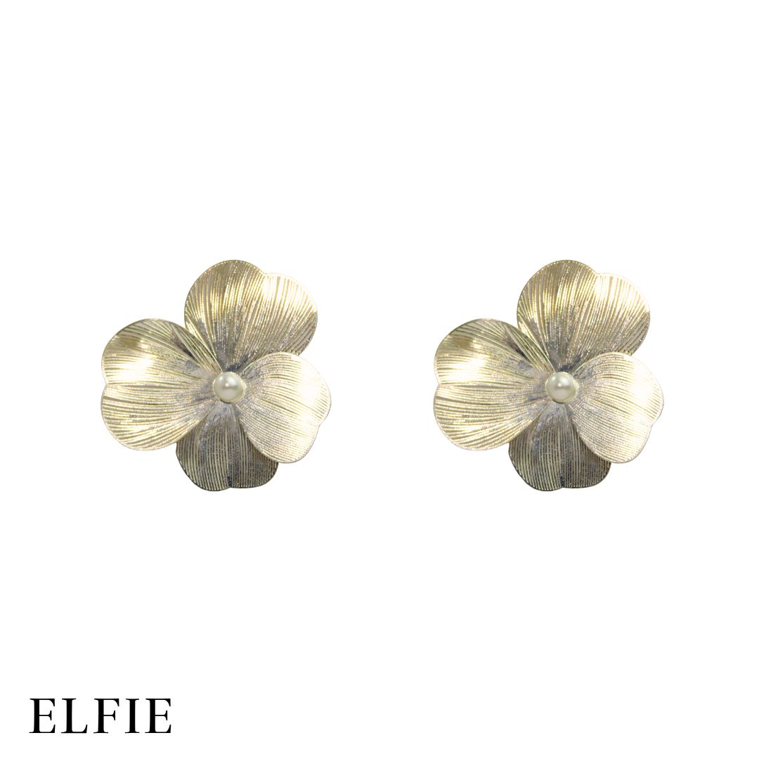 Big Floral Stud Earring