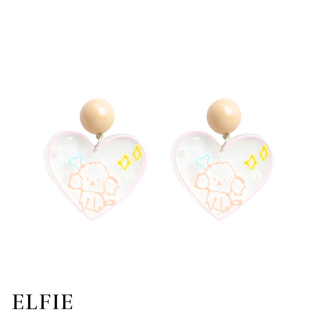 Puppy Heart Big Stud Earring
