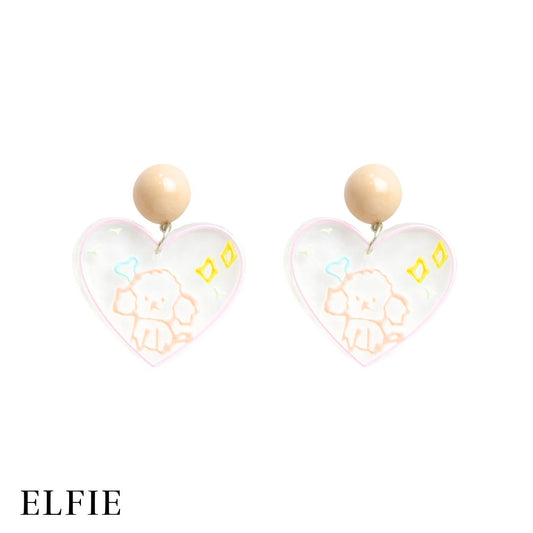 Puppy Heart Big Stud Earring