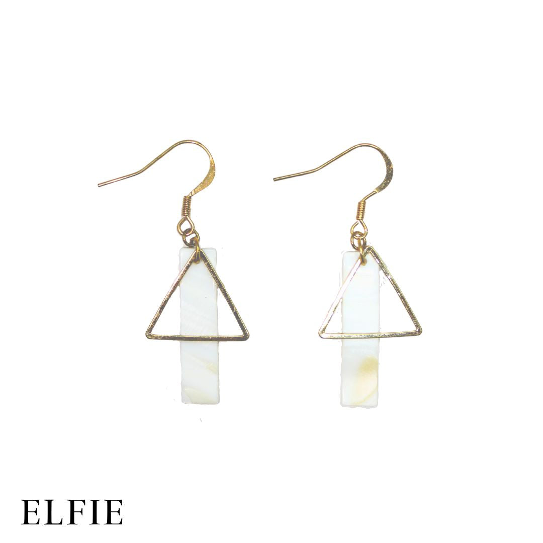Triangle Marble Earring