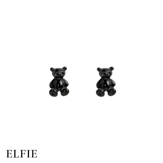 Black Bear Stud Earring