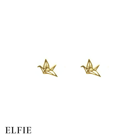 Golden Titanium Stud Earring
