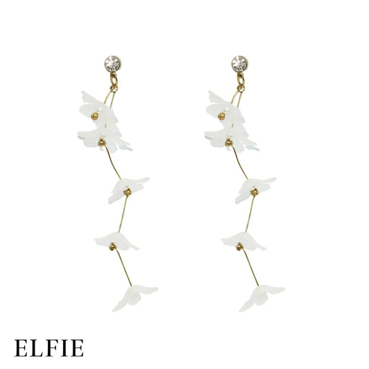 Flower Pearl Pendant Drop Earring