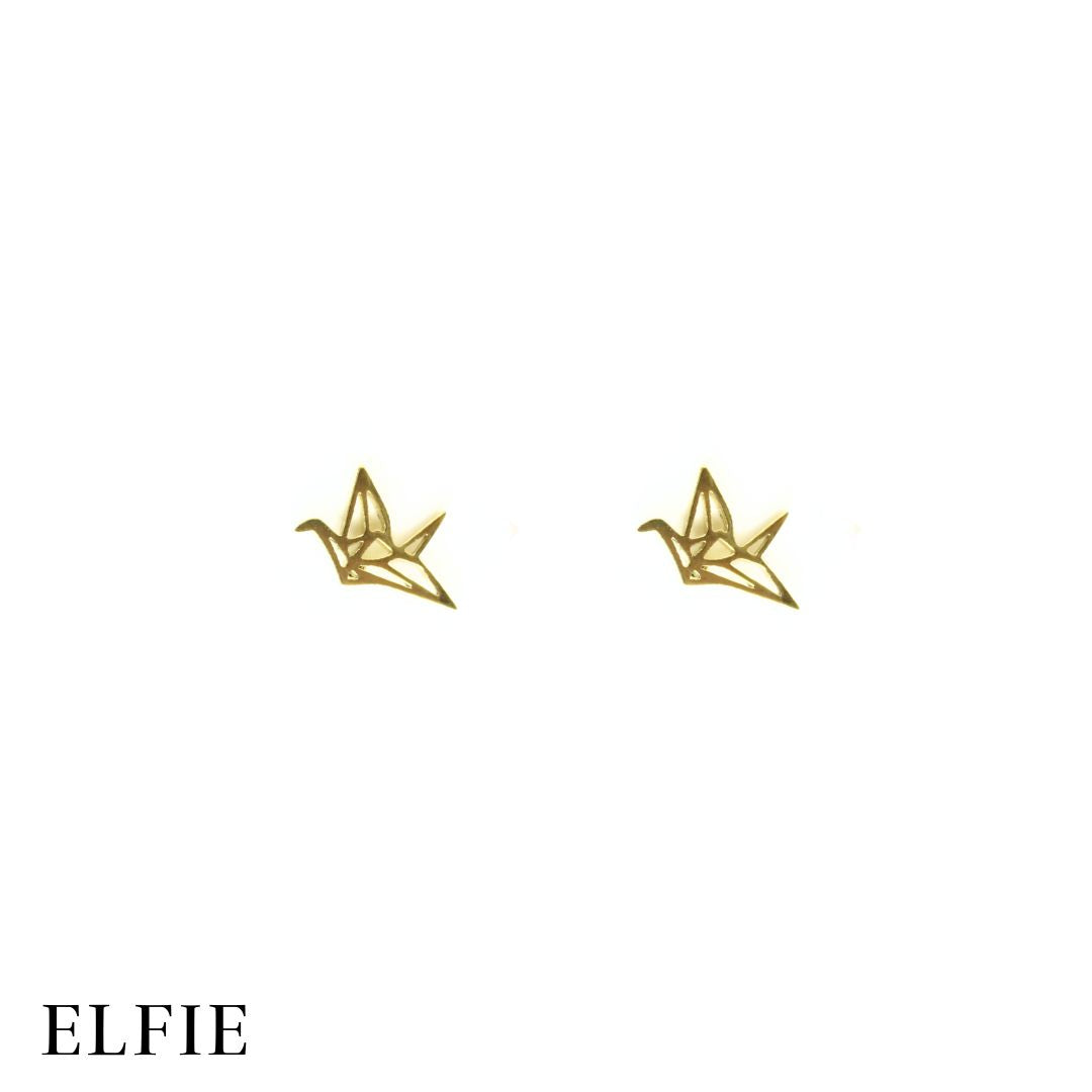 Golden Titanium Stud Earring