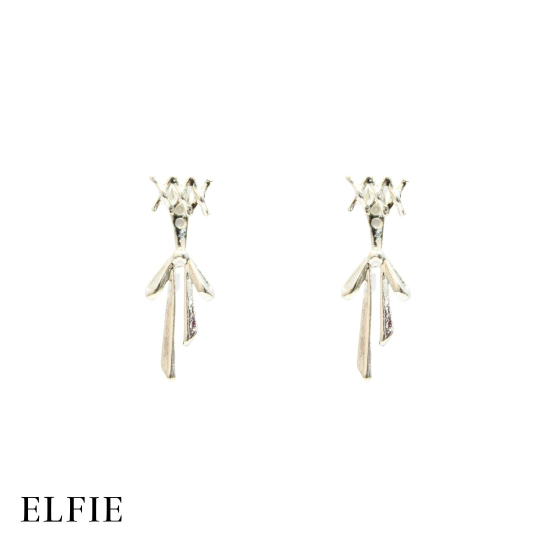 Silver Liquid Stud Earring