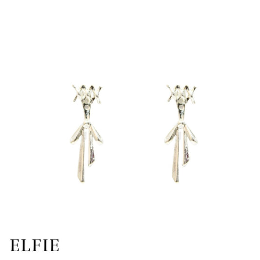 Silver Liquid Stud Earring