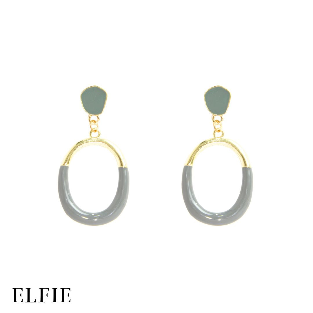 Mix Grey Element Stud Earring