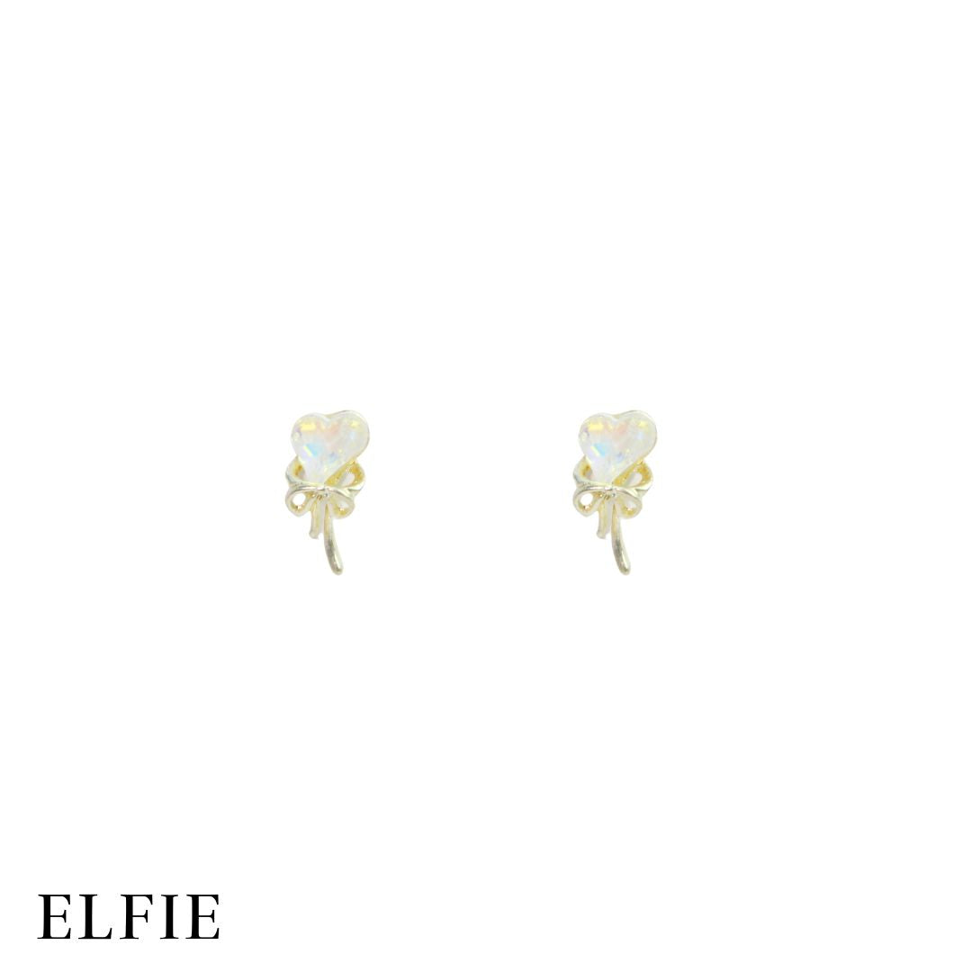 Heart Pendant Stud Earring