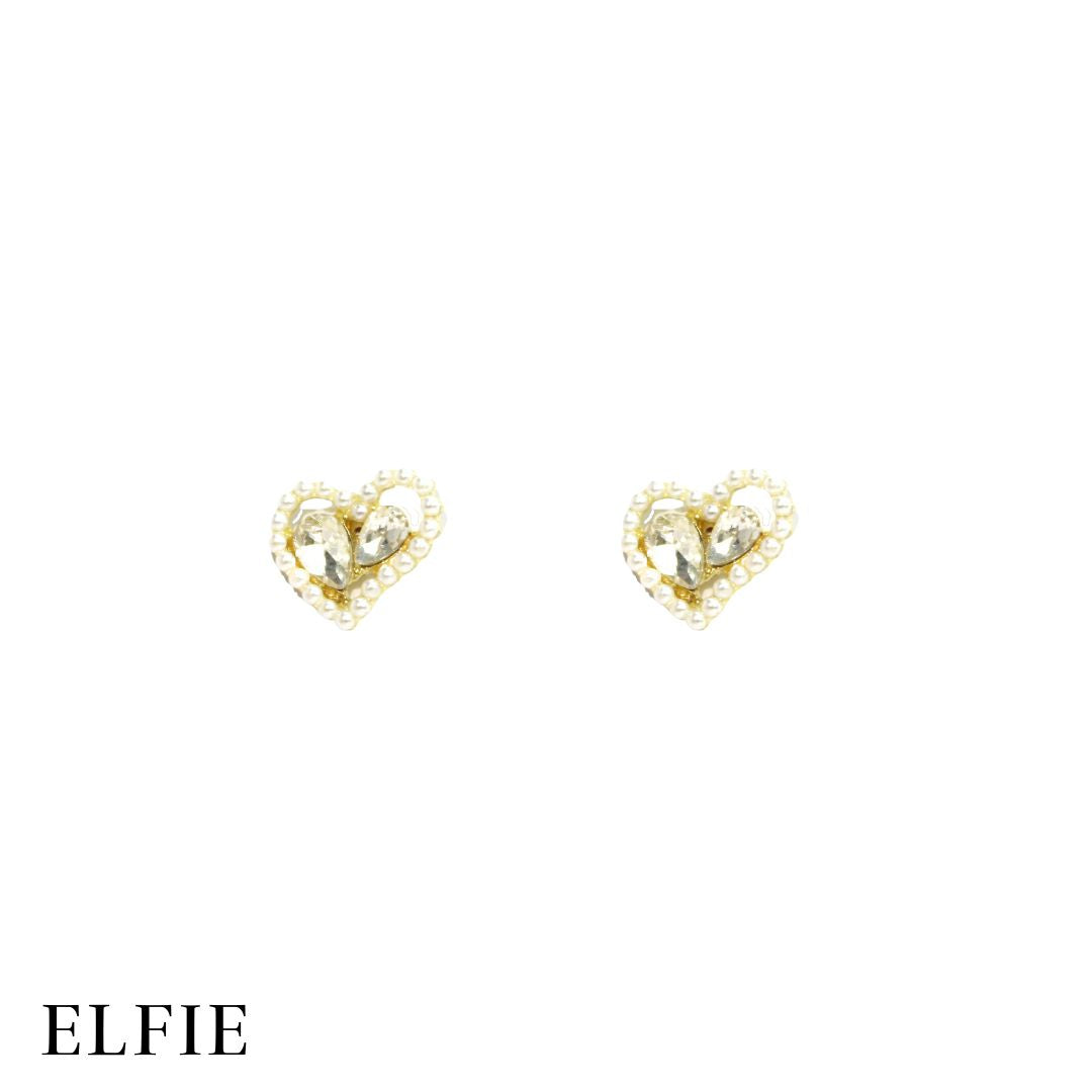 Pendant Heart Stud Earring