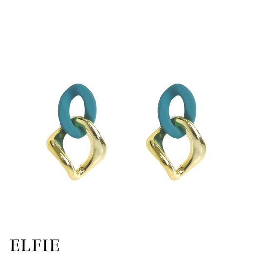 Elegant Mix Gold Stud Earring