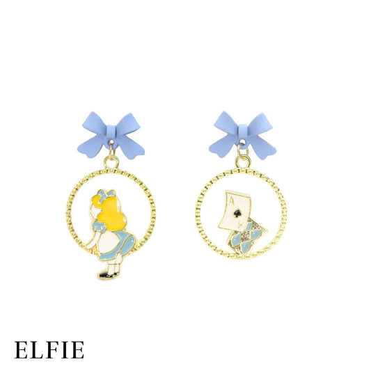 Ace Spades Blue Stud Earring