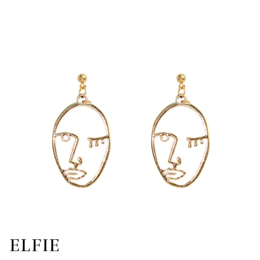 Picasso Face Stud Earring