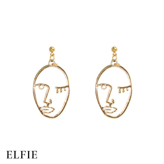 Picasso Face Stud Earring