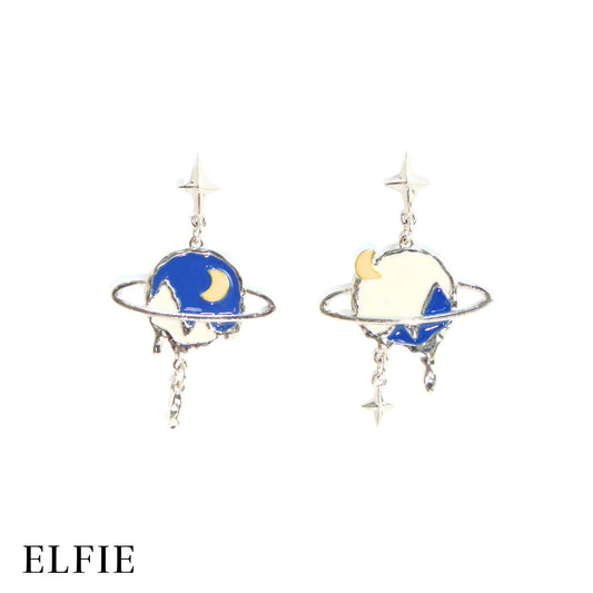 Earthy Night Star Stud Earring