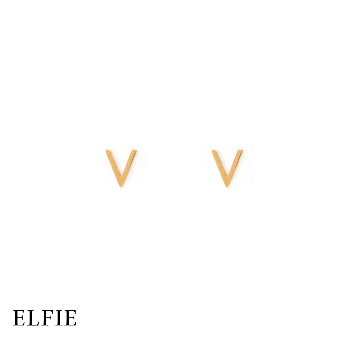 Rose Gold Titanium Stud Earring