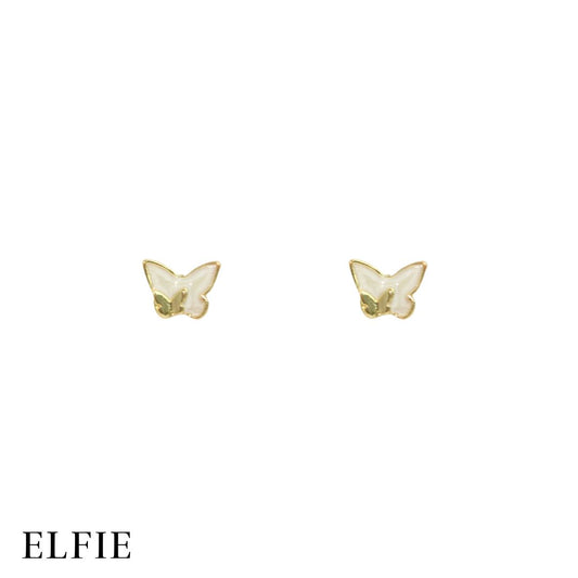 Butterfly Marble Stud Earring