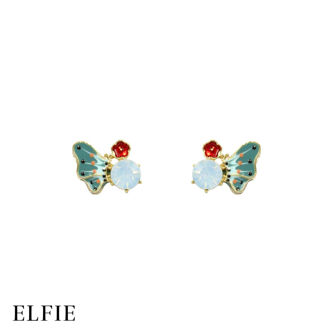 Pendant Butterfly Stud Earring