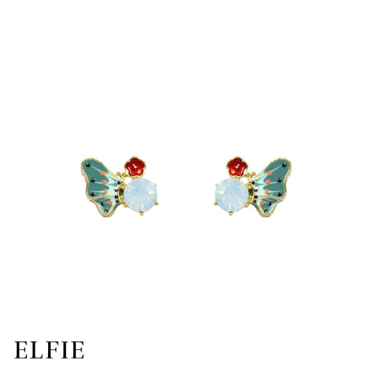 Pendant Butterfly Stud Earring